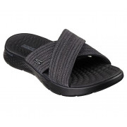 141420-bkgy Skechers walk flex sandal impressed